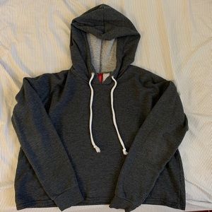 H&M Divided dark grey cropped hoodie